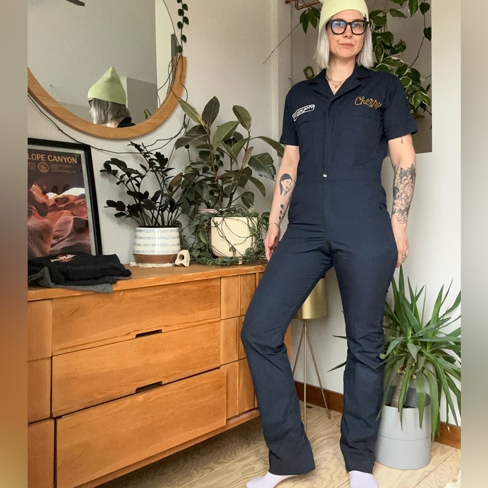 Navy Coveralls for the Cool Chick